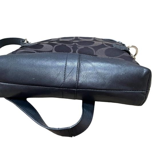 Coach Signature Optic Logo Chain Duffle Shoulder Bag Purse 19730 - Picture 15 of 16